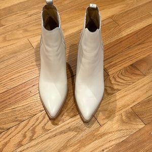 Marc fisher white booties